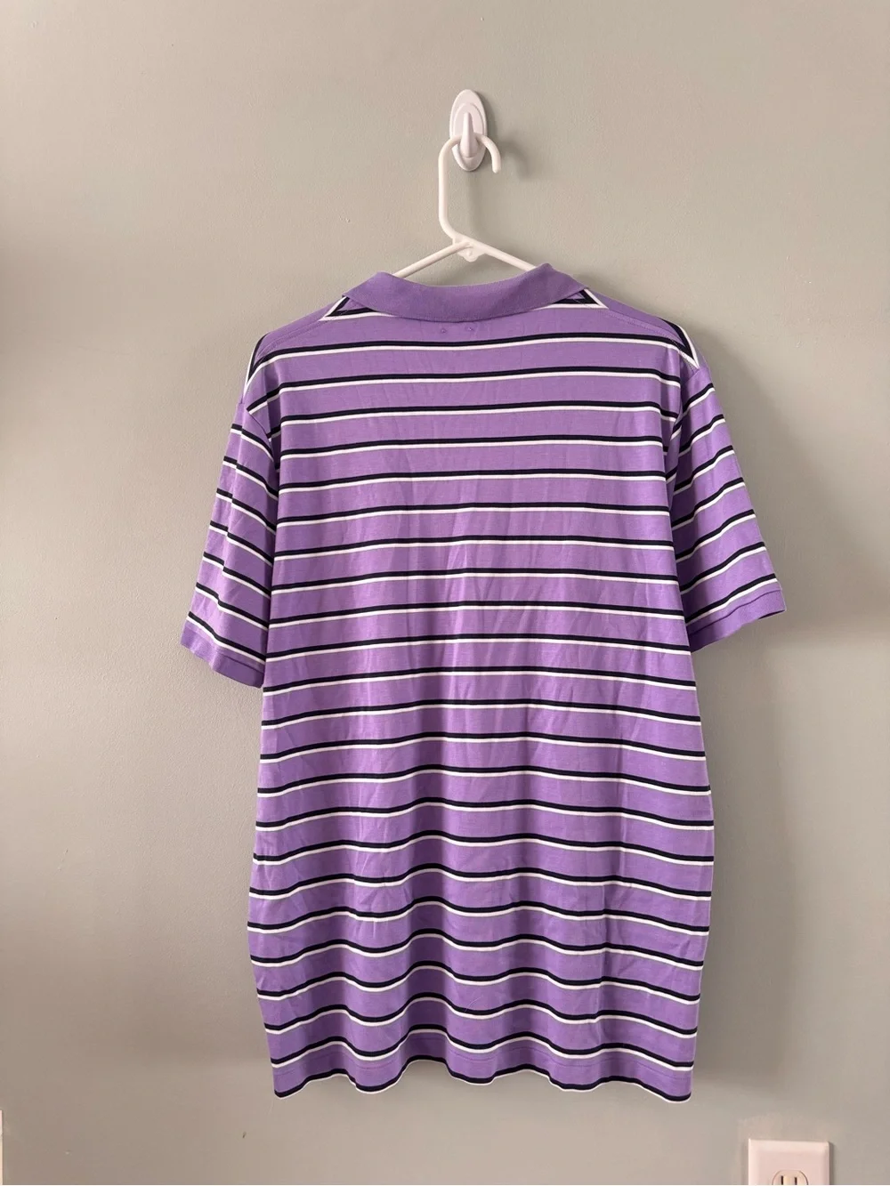 Polo Ralph Lauren Classic Fit Men's Size XL Purple Striped Polo Shirt Flesh Pony
